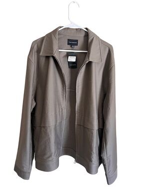 Club Monaco Women's Taupe Utility Zip Jacket